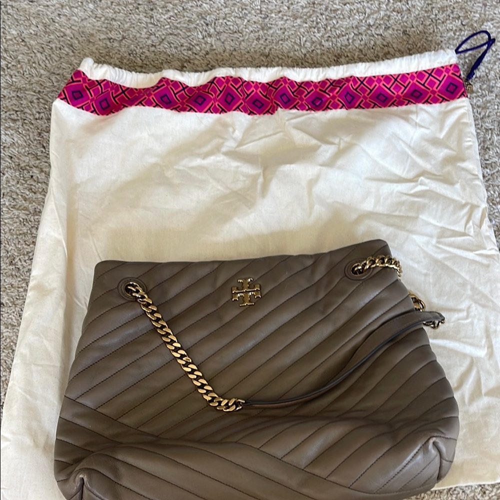 Tory Burch Gray Quilted Women's Bag